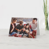 Carte Élégant Merci photo de vacances moderne (Devant)