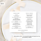 Carte Élégant Minimal, Simple Mariage Timeline, Programm