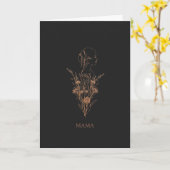 Carte Elegant Minimalist Wildflower Woman Silhouette Gre (Fleur jaune)