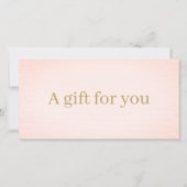 Carte Elégant minimaliste Faux Gold Rose Beauté (Devant)