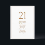 Carte Élégant minimaliste Gold Seating Chart Numéro de t<br><div class="desc">Conçue pour coordonner avec notre collection de Mariages minimalistes,  cette carte graphique de sièges personnalisable présente un script moderne avec une disposition minimaliste. Parfait pour chaque saison. Pour effectuer des modifications anticipées,  sélectionnez Personnaliser -> Modifier à l'aide de l'outil de conception.</div>