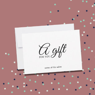 Carte Élégant minimaliste noir blanc beauté