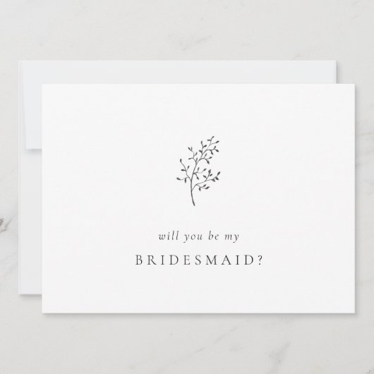 Carte Élégant Minimaliste Serez-Vous Ma Femme D'Accueil (Devant)