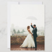 Carte Elégant moderne 4 Mariage photo Merci (Dos)