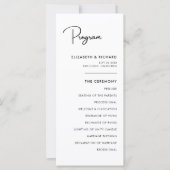 Carte Élégant & moderne Black and White Wedding Programm (Devant)