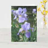 Carte Élégant Moderne Purple Iris Fleurs Photo Se Bien (Fleur jaune)