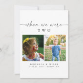 Carte Élégant Moderne Quand Nous Étions Âge Numéro De Ta (Devant)