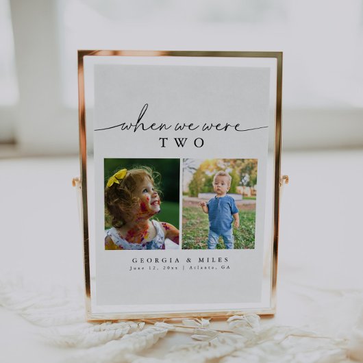 Carte Élégant Moderne Quand Nous Étions Âge Numéro De Ta