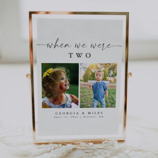 Carte Élégant Moderne Quand Nous Étions Âge Numéro De Ta