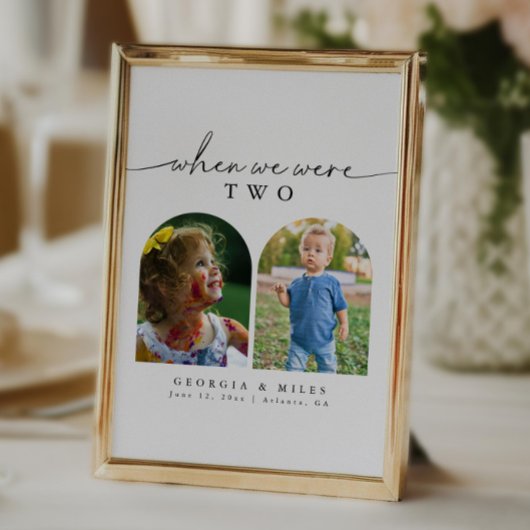 Carte Élégant Moderne Quand Nous Étions Âge Numéro De Ta