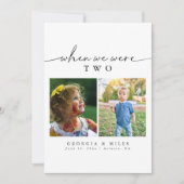 Carte Élégant Moderne Quand Nous Étions Âge Numéro De Ta (Devant)