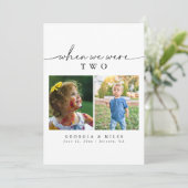 Carte Élégant Moderne Quand Nous Étions Âge Numéro De Ta (Debout devant)