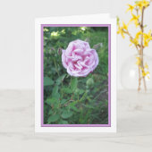 Carte Élégant moderne violet Rose Fleur photo Sympathie (Fleur jaune)
