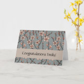 Carte Élégant Motif Fleur rose Douce Fleur Fleur de Ceri (Fleur jaune)