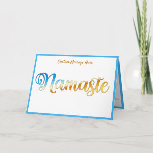 Carte Élégant Namaste Zen Yoga Salutation spirituelle