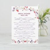 Carte Elegant New Chapter Begins Bridal Shower Mad Libs (Debout devant)
