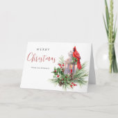 Carte Élégant Noël Cardinal Rouge Vacances modernes (Devant)