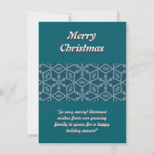 Carte Élégant Noël de flocon de neige (Devant)