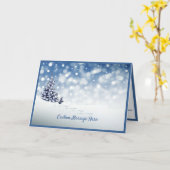 Carte Élégant Noël de Noël Arbre à neige d'hiver (Fleur jaune)