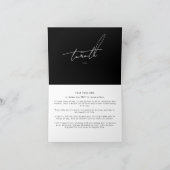 Carte Élégant Nom Personnalisé Groom Vows Mariage (Intérieur)