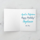 Carte Elégant Ocean Blue 100 & Merveilleux anniversaire (Intérieur)