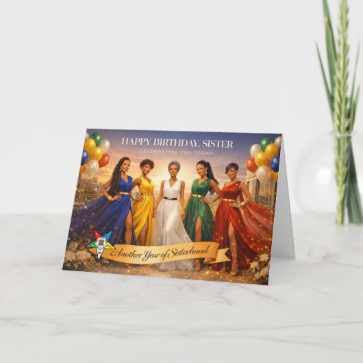 Carte Elegant OES Birthday Card 2 (Devant)