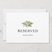 Carte Élégant Olive Greenery SIGNE RÉSERVÉ (Devant)