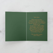 Carte Elégant Opulent Vert et Or 40e anniversaire (Intérieur)