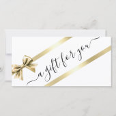 CARTE ÉLÉGANT, OR, BLANC, CERTIFICAT D'AFFAIRES RIBBON (Devant)