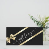 CARTE ÉLÉGANT, OR, NOIR, CERTIFICAT D'AFFAIRES RIBBON (Debout devant)