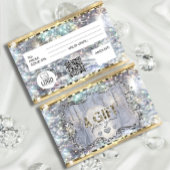 Carte Elégant or Silver Holographe Parties scintillant u