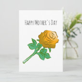 Carte Elegant Orange Rose (Debout devant)