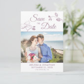 Carte Elégant orchidées moderne photo florale enregistre (Debout devant)