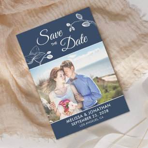 Carte Elégant orchidées moderne photo florale enregistre