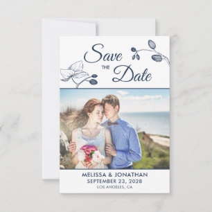 Carte Elégant orchidées moderne photo florale enregistre