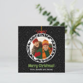 Carte Elegant Paisley Family Photo (Debout devant)