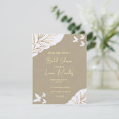 Carte élégant papillon Fête des mariées Boho (Debout devant)