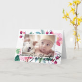 Carte Elégant Parrain Proposition Floral 2 Photo (Fleur jaune)