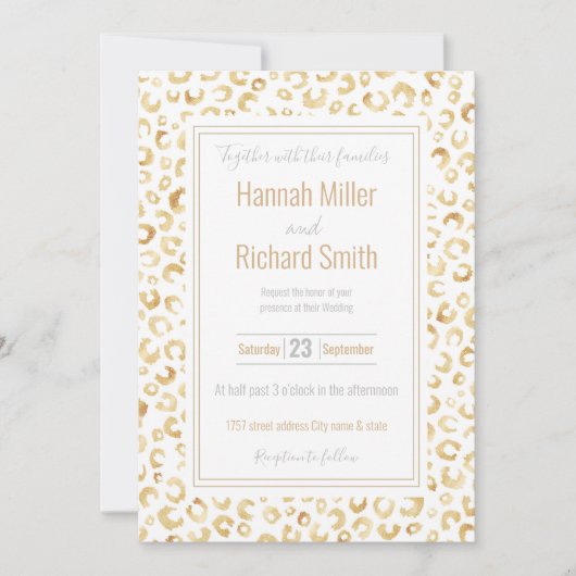 Carte Élégant Parties scintillant d'or blanc Poster de a (Devant)