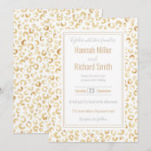 Carte Élégant Parties scintillant d'or blanc Poster de a (Devant / Derrière)