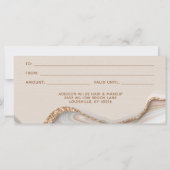 Carte Élégant Parties scintillant or Marbre Agate Certif (Dos)