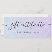 Carte Elégant Pastel Dreamy | Certificat cadeau Glam (Devant)