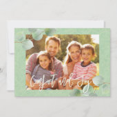 Carte Élégant Pastel traditionnel Eucalyptus Noël (Devant)