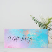 Carte Elégant peintre de maquillage d'or rose moderne (Debout devant)