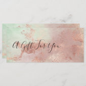 Carte Elégant peintre de maquillage d'or rose moderne (Devant / Derrière)