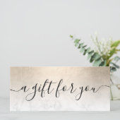 Carte Elégant peintre de maquillage en marbre blanc or c (Debout devant)