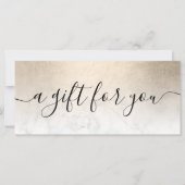 Carte Elégant peintre de maquillage en marbre blanc or c (Devant)