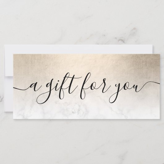 Carte Elégant peintre de maquillage en marbre blanc or c (Devant)