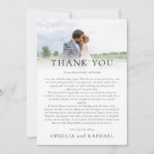 Carte Élégant Photo superposition Boho Mariage Merci (Devant)