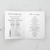 Carte Elegant Photo Wedding Ceremony Timeline Program (Intérieur)